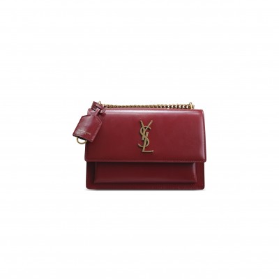 YSL SUNSET MEDIUM IN TEXTURED LEATHER 422906 (22*16*8cm)